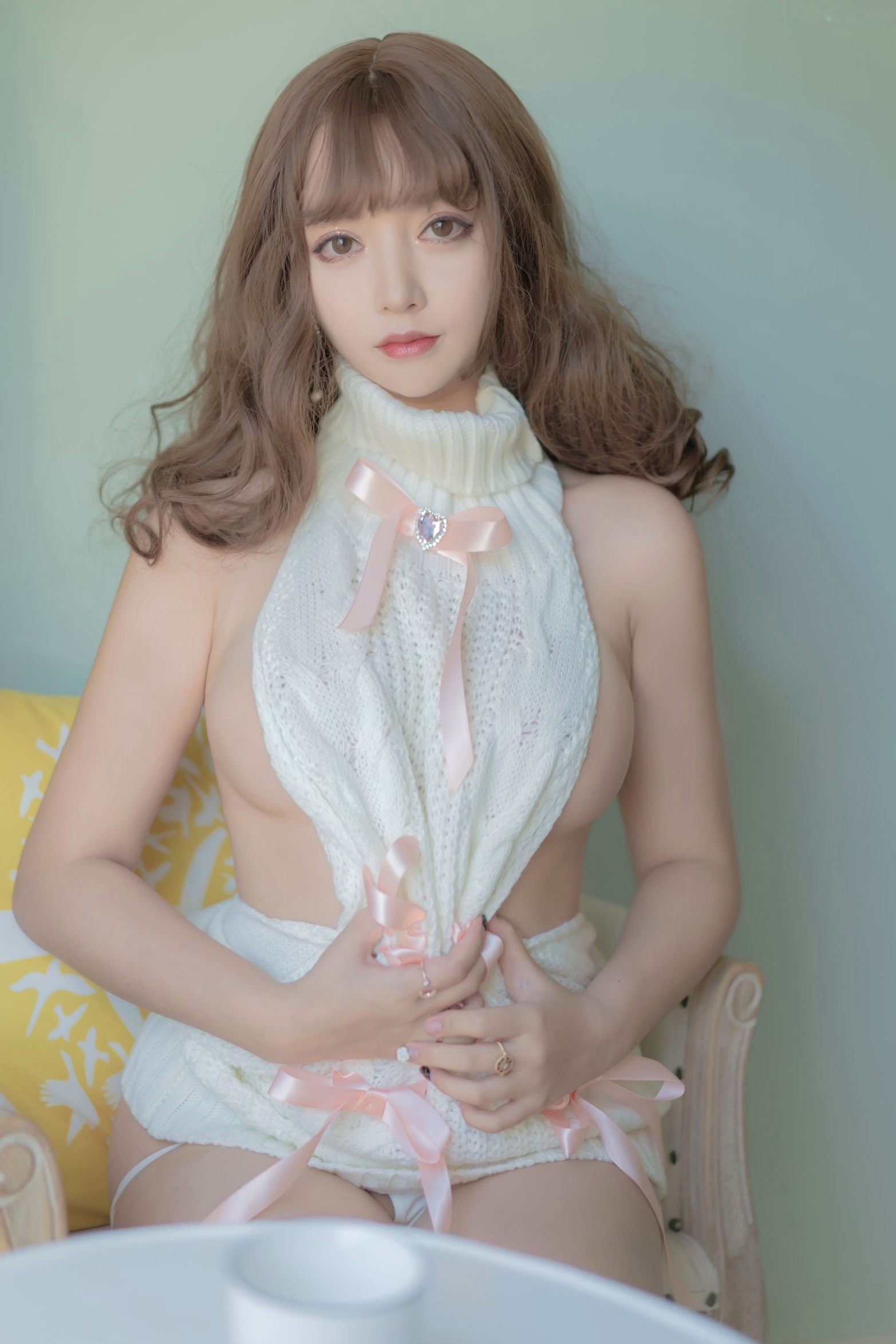 Gallery - 过期米线线喵-063-露背毛衣 过期米线线喵女神私房照_秀色女神 - image 30