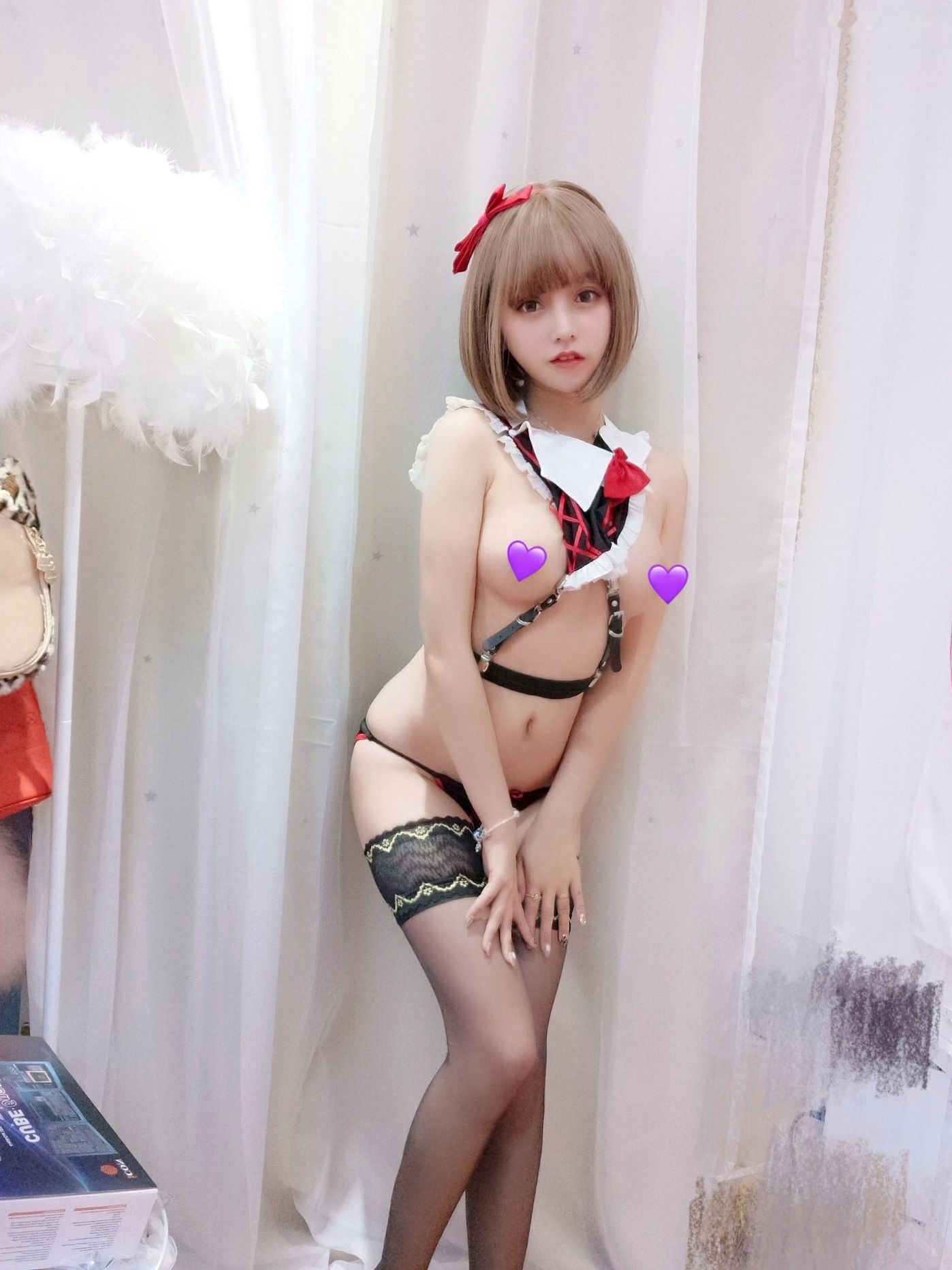 Gallery - 过期米线线喵超火私房大尺度写真，性感内衣与黑丝诱惑视觉盛宴性感大尺度私房照诱惑黑丝 过期米线线喵女神私房照_秀色女神 - image 138