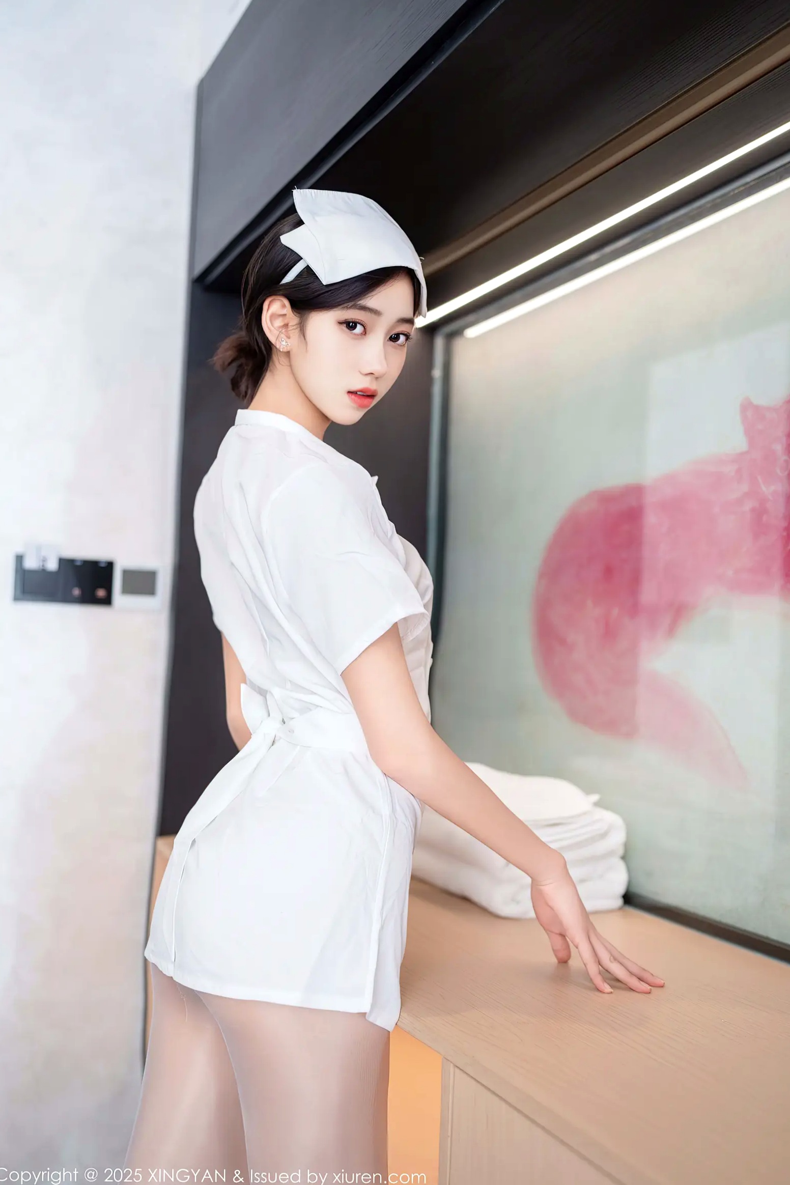 Gallery - [XINGYAN]星颜社- Star Face  2025.07.17 Vol.371 时安安：极致护士制服诱惑，透亮白丝私房写真，性感与清纯的完美演绎 [76P]星颜社- Star Face 性感诱惑制服私房照白嫩 时安安女神私房照_秀色女神 - image 3