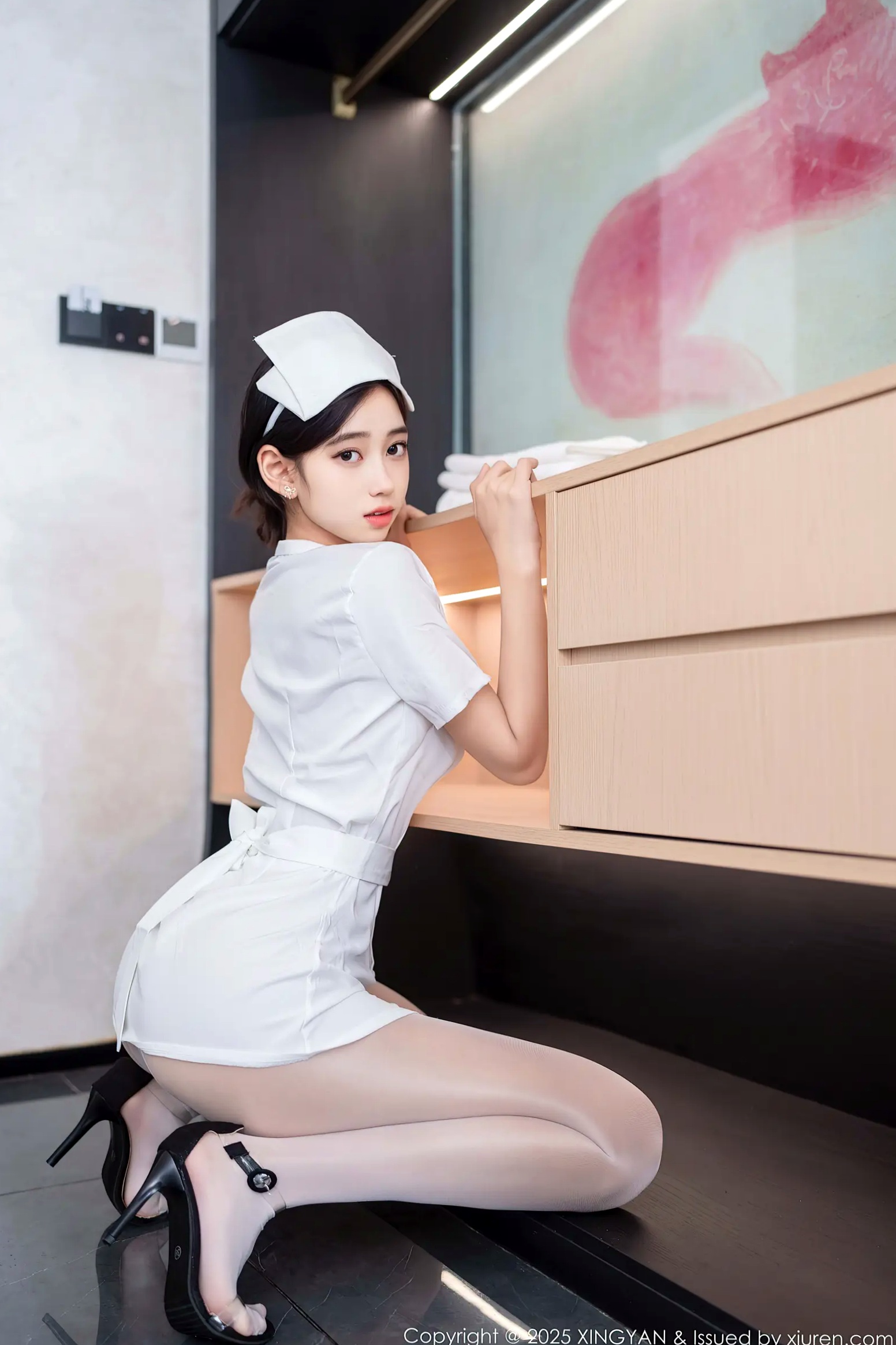Gallery - [XINGYAN]星颜社- Star Face  2025.07.17 Vol.371 时安安：极致护士制服诱惑，透亮白丝私房写真，性感与清纯的完美演绎 [76P]星颜社- Star Face 性感诱惑制服私房照白嫩 时安安女神私房照_秀色女神 - image 11