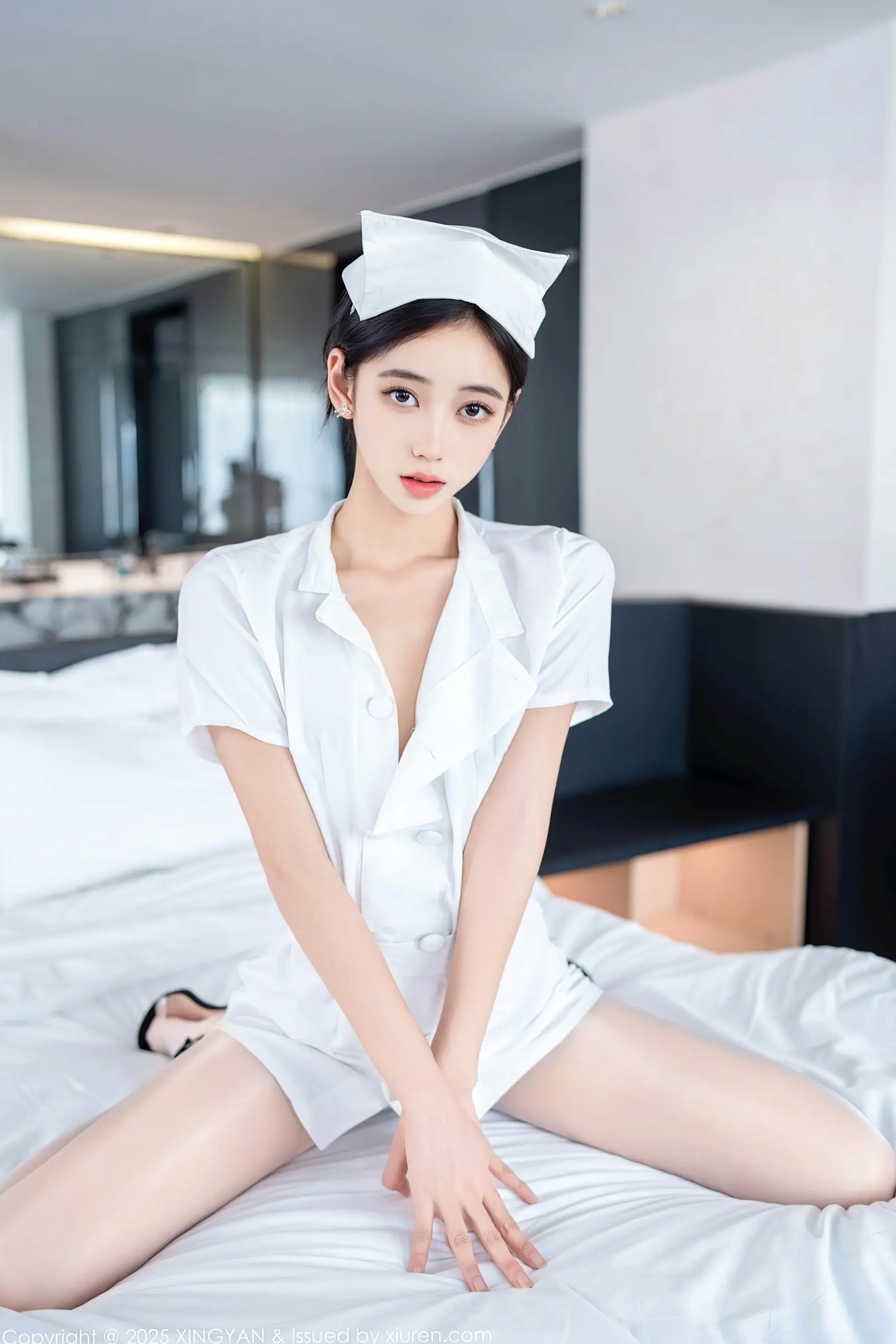 Gallery - [XINGYAN]星颜社- Star Face  2025.07.17 Vol.371 时安安：极致护士制服诱惑，透亮白丝私房写真，性感与清纯的完美演绎 [76P]星颜社- Star Face 性感诱惑制服私房照白嫩 时安安女神私房照_秀色女神 - image 32