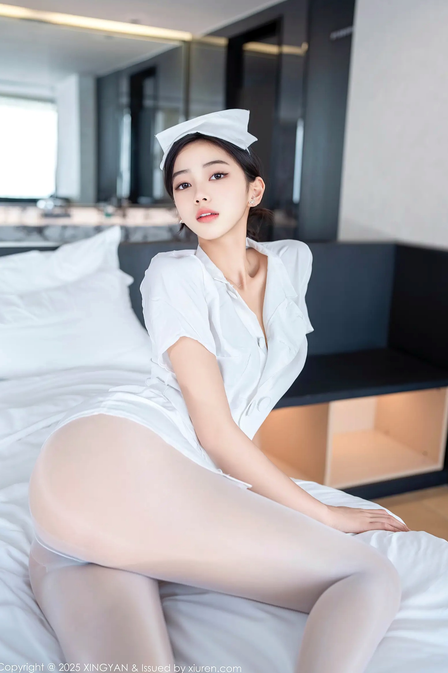 Gallery - [XINGYAN]星颜社- Star Face  2025.07.17 Vol.371 时安安：极致护士制服诱惑，透亮白丝私房写真，性感与清纯的完美演绎 [76P]星颜社- Star Face 性感诱惑制服私房照白嫩 时安安女神私房照_秀色女神 - image 37