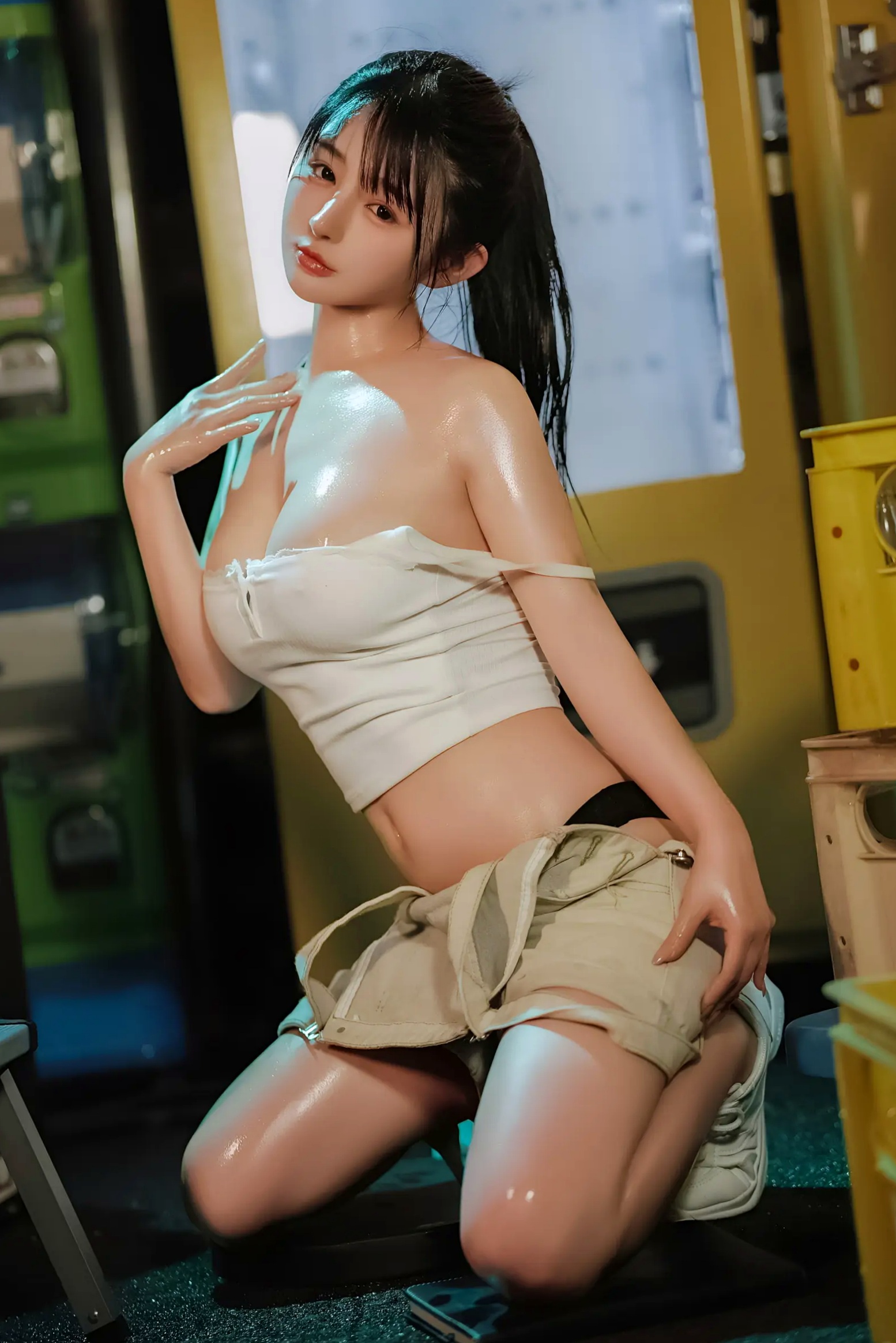 Gallery - 桜井宁宁 - 失眠冲剂，极致湿身诱惑，白色背心与牛仔装下的性感私房写真性感诱惑私房照湿身极品 樱井宁宁女神私房照_秀色女神 - image 37