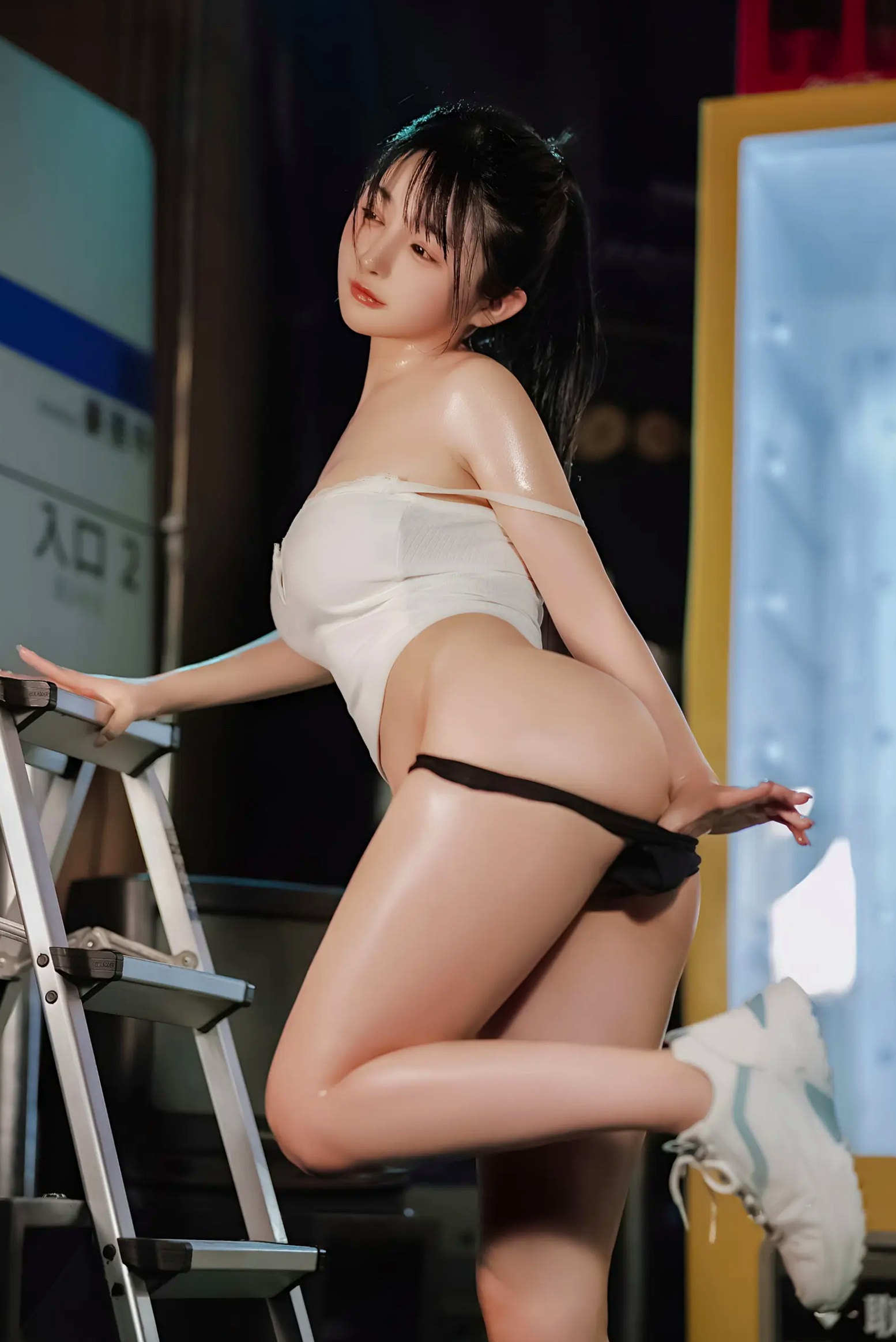 Gallery - 桜井宁宁 - 失眠冲剂，极致湿身诱惑，白色背心与牛仔装下的性感私房写真性感诱惑私房照湿身极品 樱井宁宁女神私房照_秀色女神 - image 60