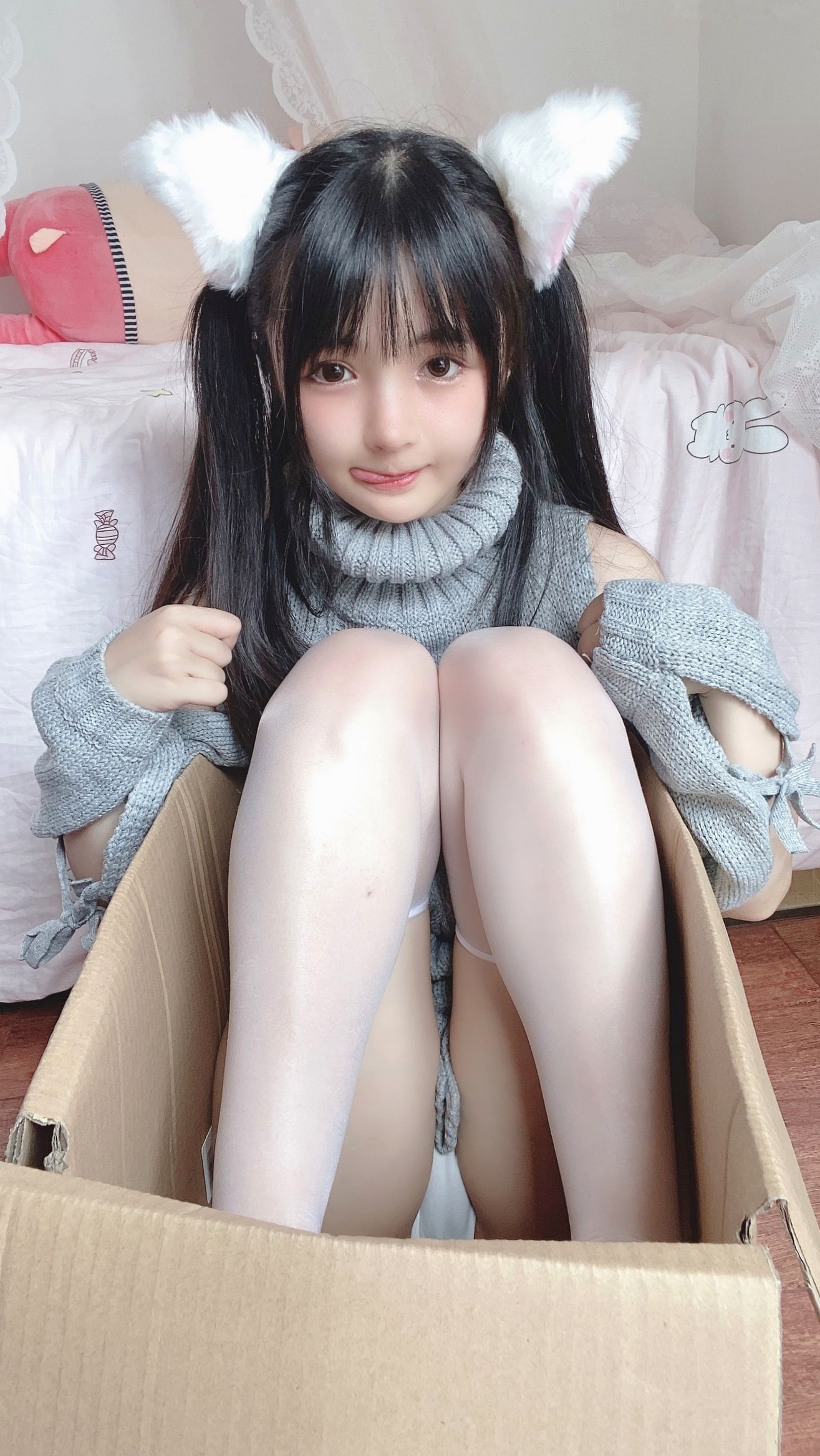 Gallery - 桜井宁宁-016-白い猫ちゃん 樱井宁宁女神私房照_秀色女神 - image 21