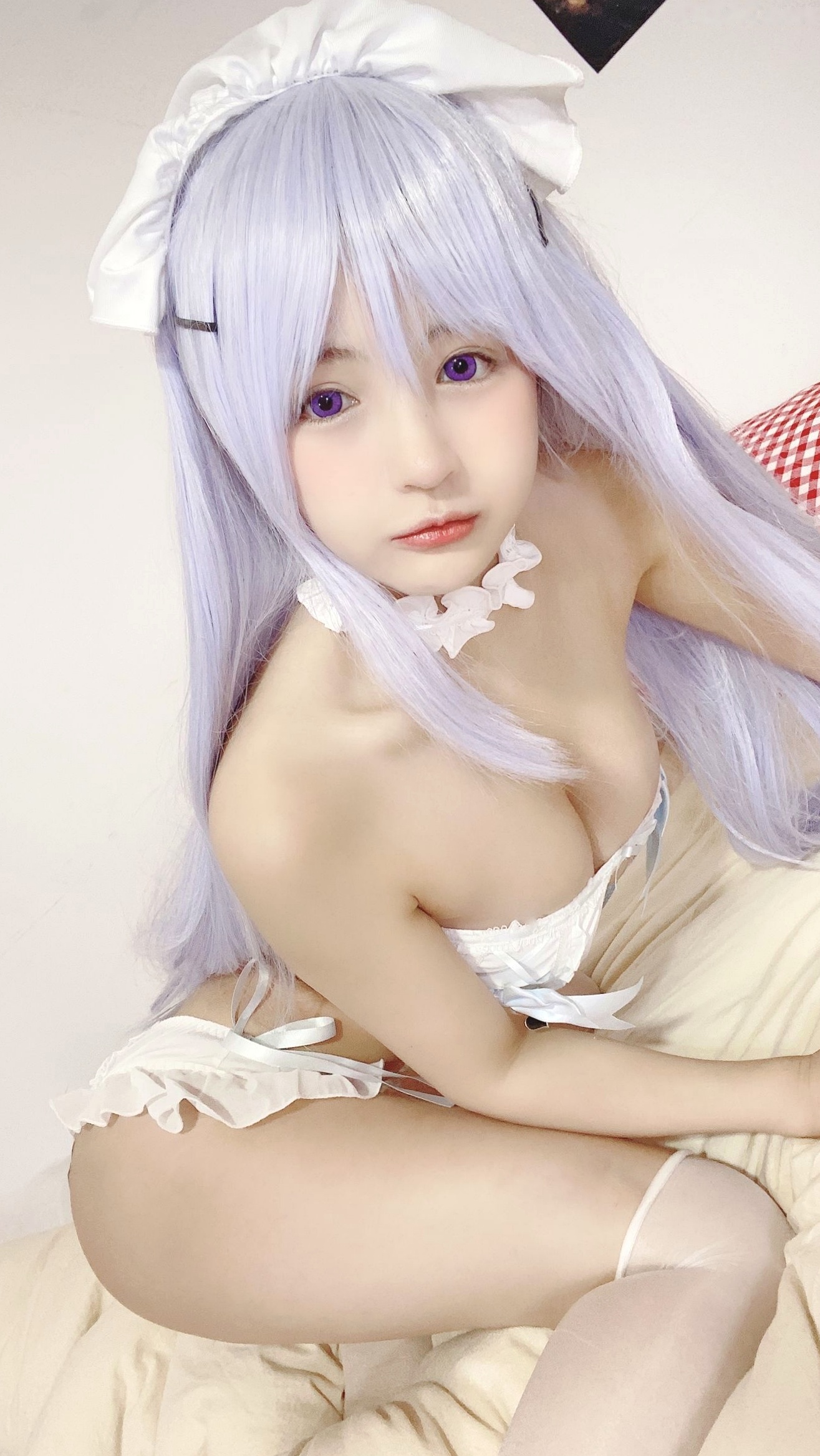 Gallery - 桜井宁宁-017-萝莉型女仆私房写真，梦幻紫发二次元少女性感诱惑美图萝莉女仆私房照性感 樱井宁宁女神私房照_秀色女神 - image 1