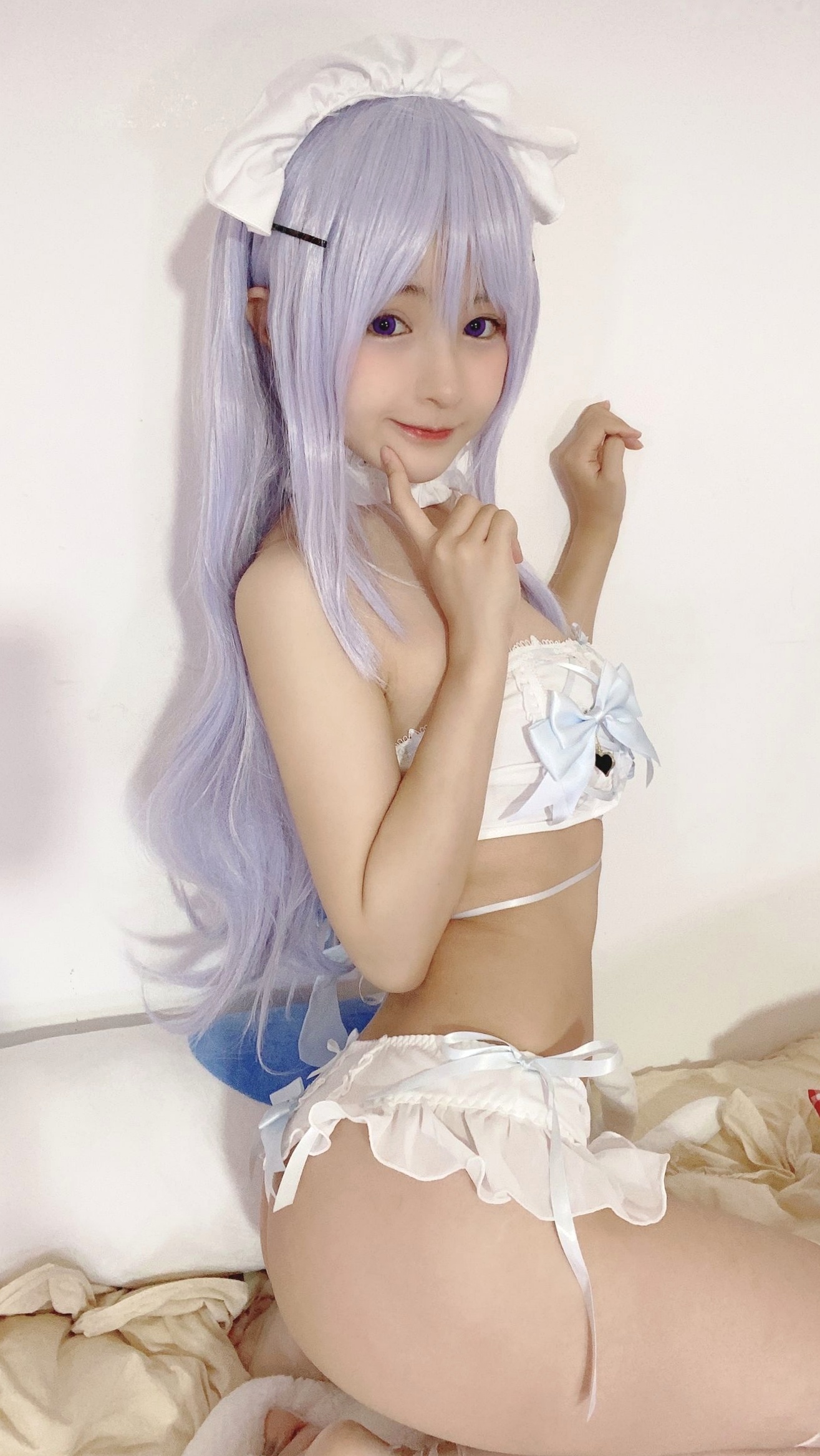 Gallery - 桜井宁宁-017-萝莉型女仆私房写真，梦幻紫发二次元少女性感诱惑美图萝莉女仆私房照性感 樱井宁宁女神私房照_秀色女神 - image 15