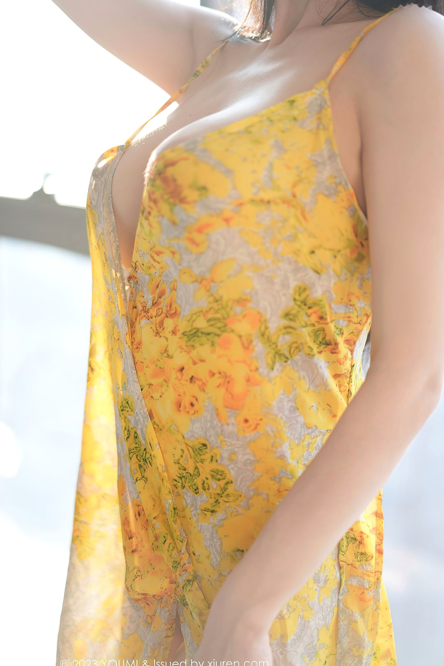 Gallery - YouMi尤蜜荟 - Chiness Model -心妍小公主：黄色碎花吊带短裙私房大尺度写真，妩媚诱惑、白嫩肌肤，居家性感女神惊艳瞬间尤蜜荟 - Chiness Model 性感私房照大尺度白嫩 李妍曦女神私房照_秀色女神 - image 53