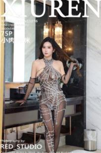 XiuRen秀人网-11076-小肉肉咪-黑色连体丝袜奢华浴室水钻透视美臀诱惑写真