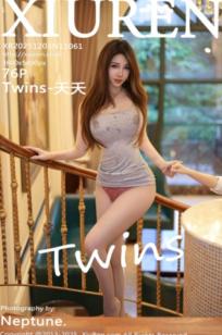 XiuRen秀人网-11061-Twins夭夭-灰色连衣裙翘臀酒红色内衣-性感私房大尺度写真