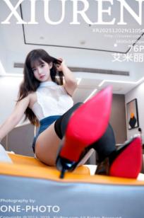 《XiuRen秀人网-11054-艾米丽-蓝色包臀裙黑丝-白色蕾丝私房美腿性感写真-2025.12.02》