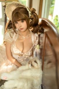 蠢沫沫-布偶猫 蕾丝宫廷风洛丽塔甜美私房写真 萌系二次元角色扮演写真