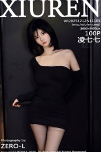 《XiuRen秀人网-11105-凌七七-短发美女黑色连衣短裙黑丝-家居私房性感美腿写真-2025.12.12》