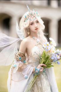走路摇zly - 林泽清瑶 梦幻花仙子精灵cosplay，绝美欧式城堡写真，仙气十足