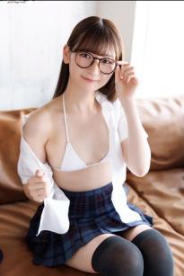 [Girlz-High] Asami Kondou 近藤あさみ：清纯学姐装、黑框眼镜、JK风格、白色比基尼、极致诱惑美图集锦 - bfaa_103_002