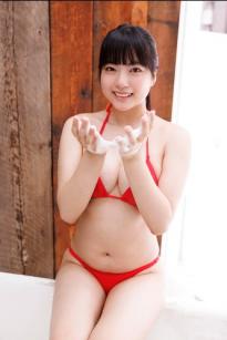 [Minisuka.tv] 小花真彩 (Maaya Obana) 浴室清纯红色比基尼湿身诱惑写真 - Secret Gallery Stage2