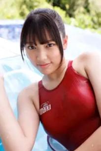 [Minisuka.tv] Eyu Hirayama 平山えゆ - 泳池湿身诱惑，红色连体泳衣写真，清纯活力美少女