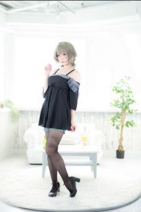 [Cosplay][my suite] Atsuki あつき - suite Blessing 角色扮演写真：清纯短发搭配黑丝蕾丝诱惑，唯美私房摄影风格