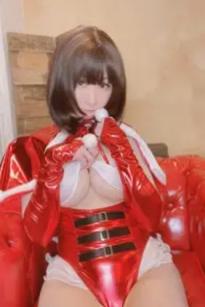 [Cosplay][my suite] Atsuki あつき圣诞福利写真：亮面红色圣诞装性感特写，火辣曲线极致诱惑