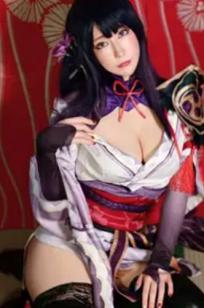 (Cosplay) 林檎蜜紀 Ringo Mitsuki - 雷电将军性感Cosplay：极小漆皮内衣，火辣大尺度私房写真，展现极致诱惑的女王高傲气场