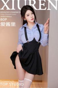 XiuRen秀人网-9819-爱酱里-蓝衬衫黑色百褶裙白丝萝莉少女爆乳-2025.01.25