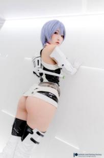 Fantasy-Factory-小丁Ding-《新世纪福音战士》绫波丽COS私房照-性感科技感战斗服-极品童颜巨乳女神