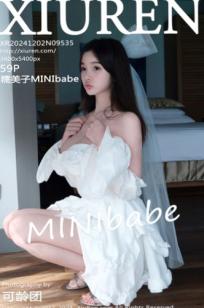 秀人网No.9535：糯美子MINI极致诱惑，纯白薄纱情趣婚纱新娘制服，傲人身材超大尺度美艳私房写真