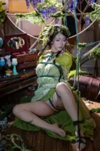 云溪溪 苔缚：森系绳艺艺术，古风幽境下的极致诱惑与大胆视觉私房照