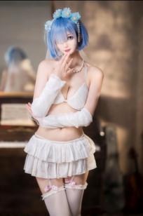 封疆疆v 蕾姆花嫁COS，二次元动漫游戏角色，纯白蕾丝内衣私房照，梦幻唯美，气质动人[26P]