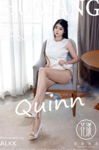 HuaYang花漾-凯竹Quinn-居家私房灰丝诱惑、火辣短裙大尺度写意、无圣光极品女神写真