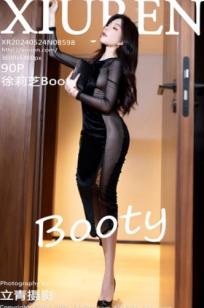 秀人网8598期徐莉芝Booty绝美写真：极致诱惑白纱透视睡裙与冷艳黑色镂空礼服，完美勾勒傲人身材曲线