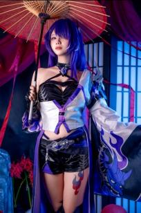 Pyon - 黄泉 Acheron 崩坏星穹铁道 COS，性感御姐角色扮演私房摄影大作