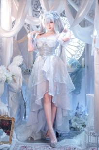 轩萧学姐 - Nikke胜利女神灰姑娘水晶公主，纯白梦幻二次元COS，唯美氛围感少女，高颜值高还原，轻盈礼服演绎梦幻仙境 [40P]