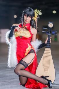 masaki雅祈 - 大凤旗袍cosplay，性感绝美改良旗袍搭配黑丝尽显冷艳气质 [27P]