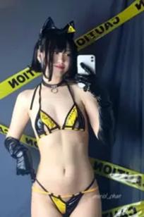 Meriol Chan - 警告标语个性制服比基尼、猫耳角色扮演系列写真 [58P]