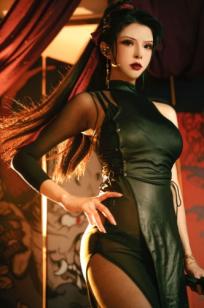 秋和柯基-084-永劫无间宁红夜同人cosplay黑丝冷艳御姐写真图集