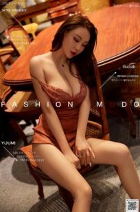 YouMi尤蜜-费若拉-《尤物夜袭》古典家具私房性感诱惑丝绸睡裙写真