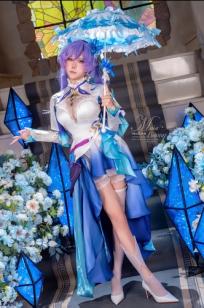 咬一口兔娘《鸣潮》坎特蕾拉高还原Cosplay，性感魅惑神还原、绝美湿身视觉冲击 [114P]