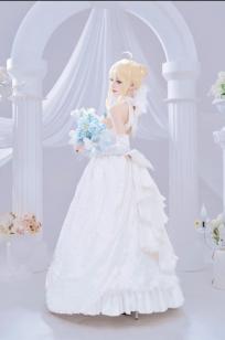 Shika小鹿鹿 - FGO Saber花嫁 [22P] 纯白蕾丝梦幻COS精品画册，绝美花嫁妆造演绎圣洁女神魅力
