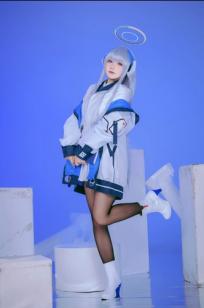 是一只熊仔 潮乃亚 蔚蓝档案角色Cosplay 绝美私房写真 内衣制服诱惑 二次元女神[100P]