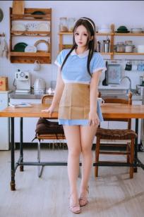 【Cosplay日奈娇】蛋糕售卖员主题大尺度私房照，清纯制服与性感蕾丝诱惑，居家私密空间摄影[171P]
