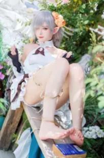 封疆疆v - 埃佛森cos写真，花海森系梦幻精灵少女，治愈系唯美古风，清新脱俗气质女神
