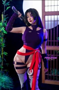 Tiny Asa - 灵蝶Psylocke极致性感Cosplay，极品身材油光写真 [80P]