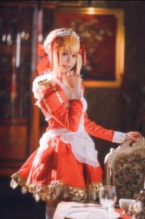 千反田鹿子 - 尼禄女仆cosplay美图，二次元灵动少女萌系角色扮演写真集