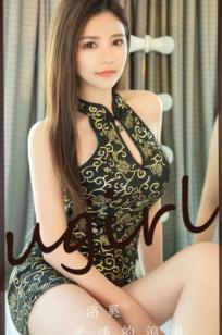 UGirlsApp尤果网 - 2712 - 洛奚 -《平淡的浪漫》：黑金改良旗袍，窗边妩媚诱惑女神写真