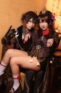 Fantasy-Factory小丁Ding与搭档双人组：原神往生堂胡桃钟离高质量Cosplay精选，古风场景绝美大片，2022.12作品