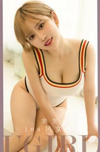 UGirls尤果圈笑笑ins风清新写真，少女感白T热裤与连体衣的纯欲诱惑，大尺度无圣光美图
