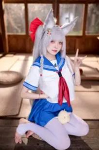 九柒喵 - 朝凪 JK 狐娘角色扮演 室内和风萌系写真 [37P]
