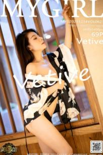 MyGirl美媛馆：Vetiver嘉宝贝儿绝美私房写真，黑白花和服与黑色蕾丝的极致碰撞，尽显曼妙身姿与极致诱惑大尺度盛宴