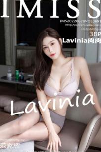 IMiss爱蜜社第691期：Lavinia肉肉蓝色吊带裙绝美私房照，极致性感身材超养眼